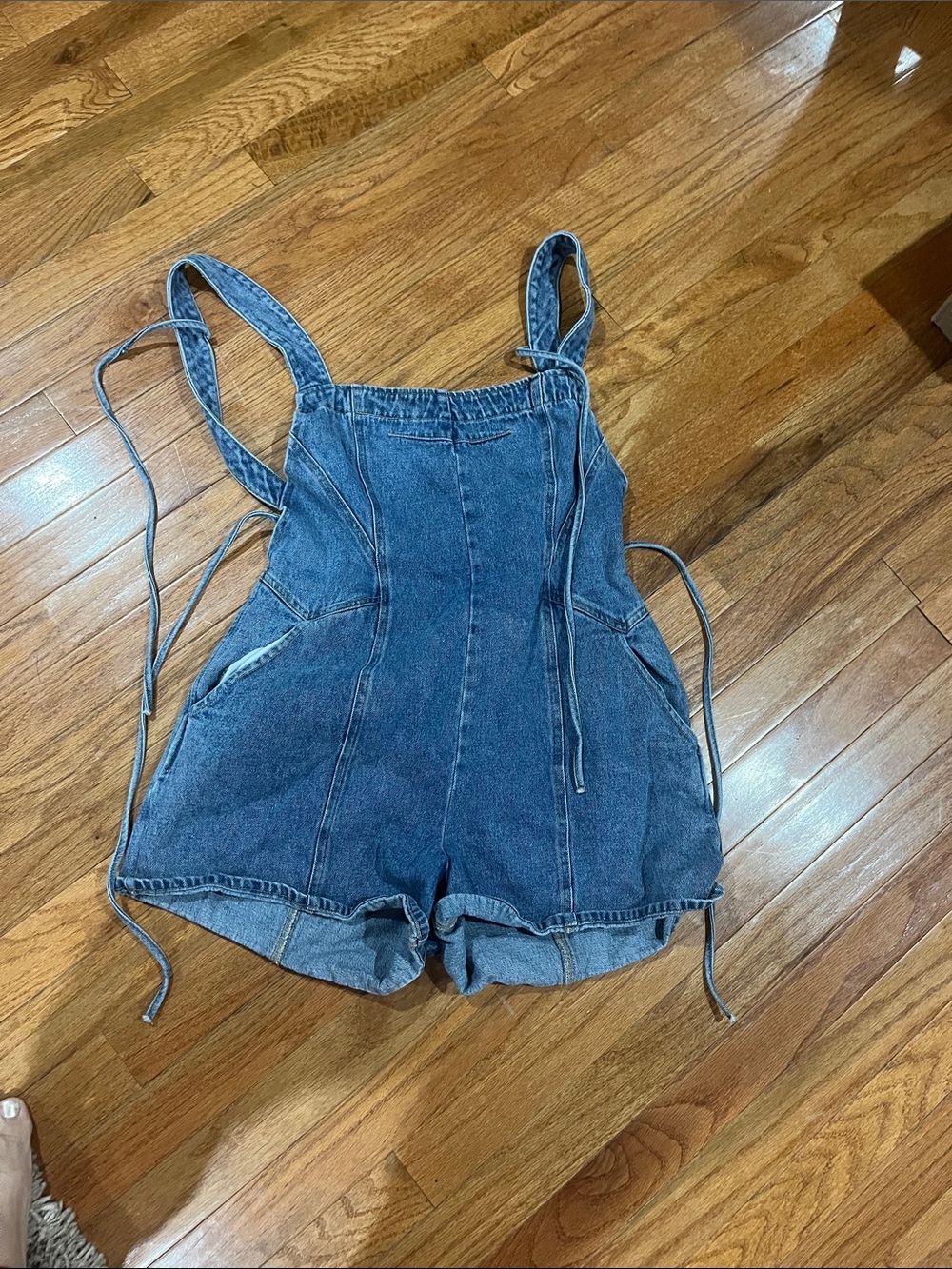 Blue Blush Dark Denim Blue One-Piece Romper